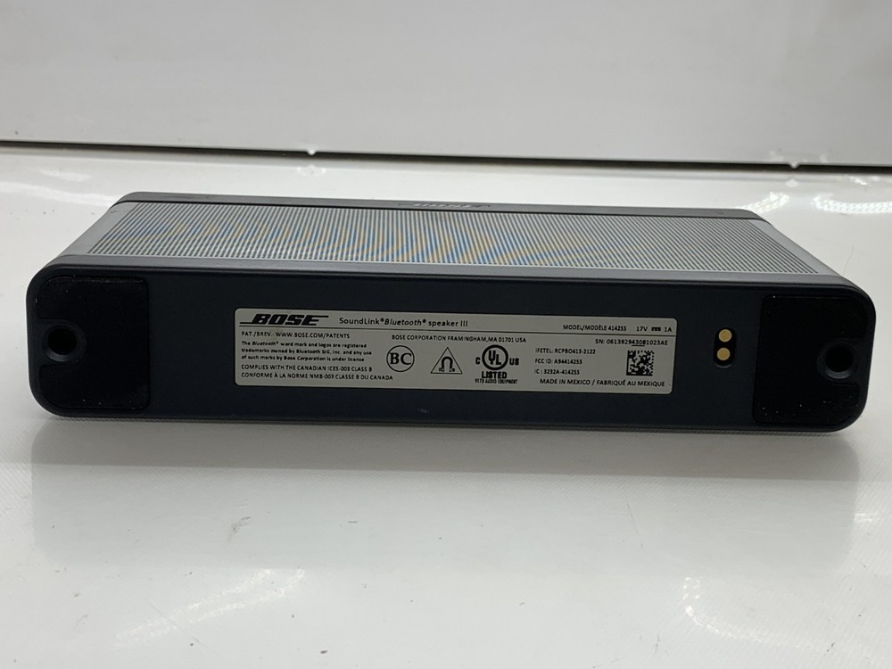BOSE SOUNDLINK BLUETOOTH SPEAKER III BLUETOOTH NO POWER CABLE