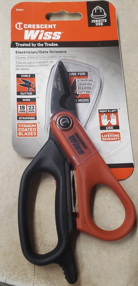 WISS 6" ELECTRICIAN/DATA SCISSORS CW5T