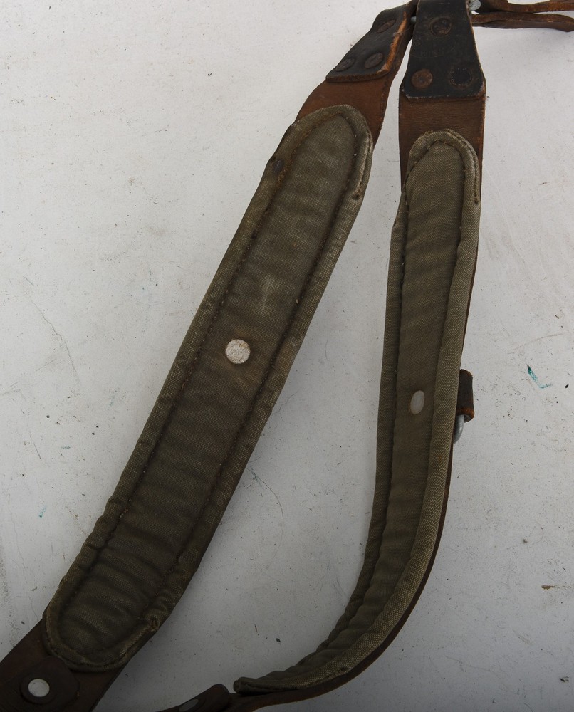 Original Postwar Austrian Leather Y-Strap Harness Marked Stolla Wien
