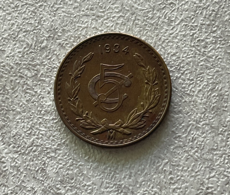 1934 Mexico 5 Centavos CS L2