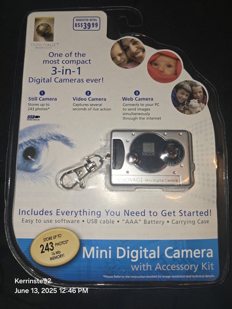 Innovage Mini USB Digital Camera Still Video Web 3-in-1 Camera & Accessory Kit