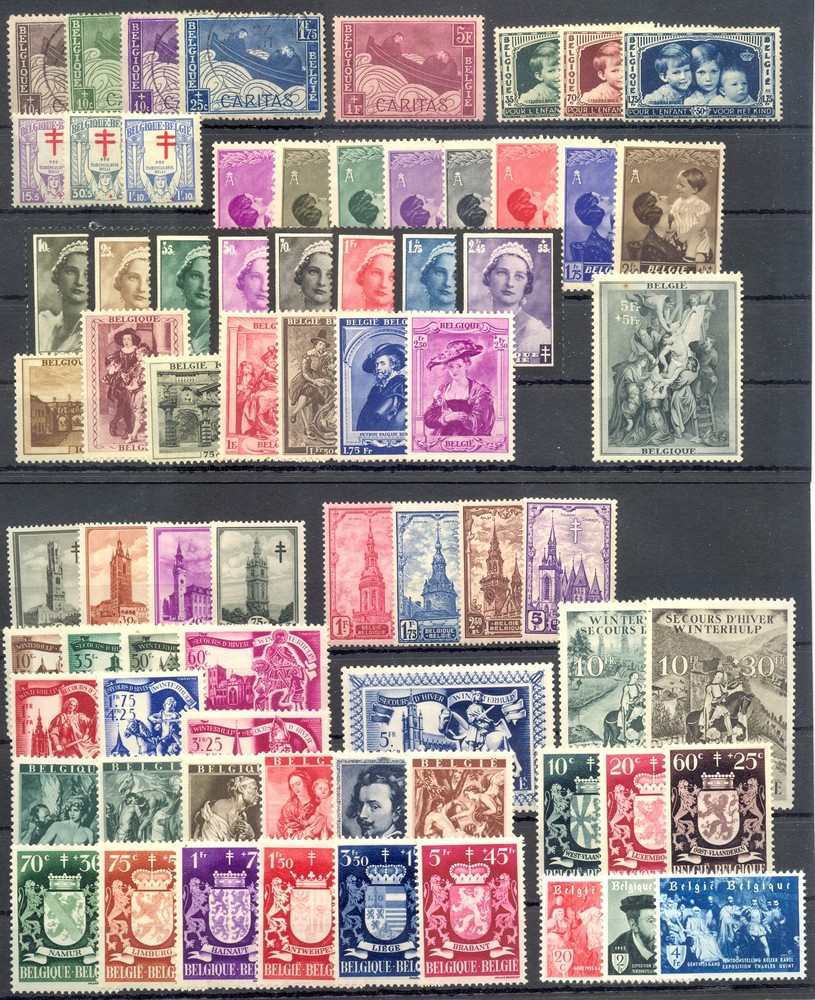 BELGIUM --71 STAMPS -- 0/*/** --MOST VF