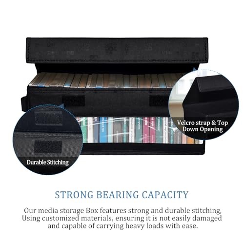 CD Storage Boxes - Pack of 2 CD Cases - 14" x 5.9" x 2 Pack With Visual Window