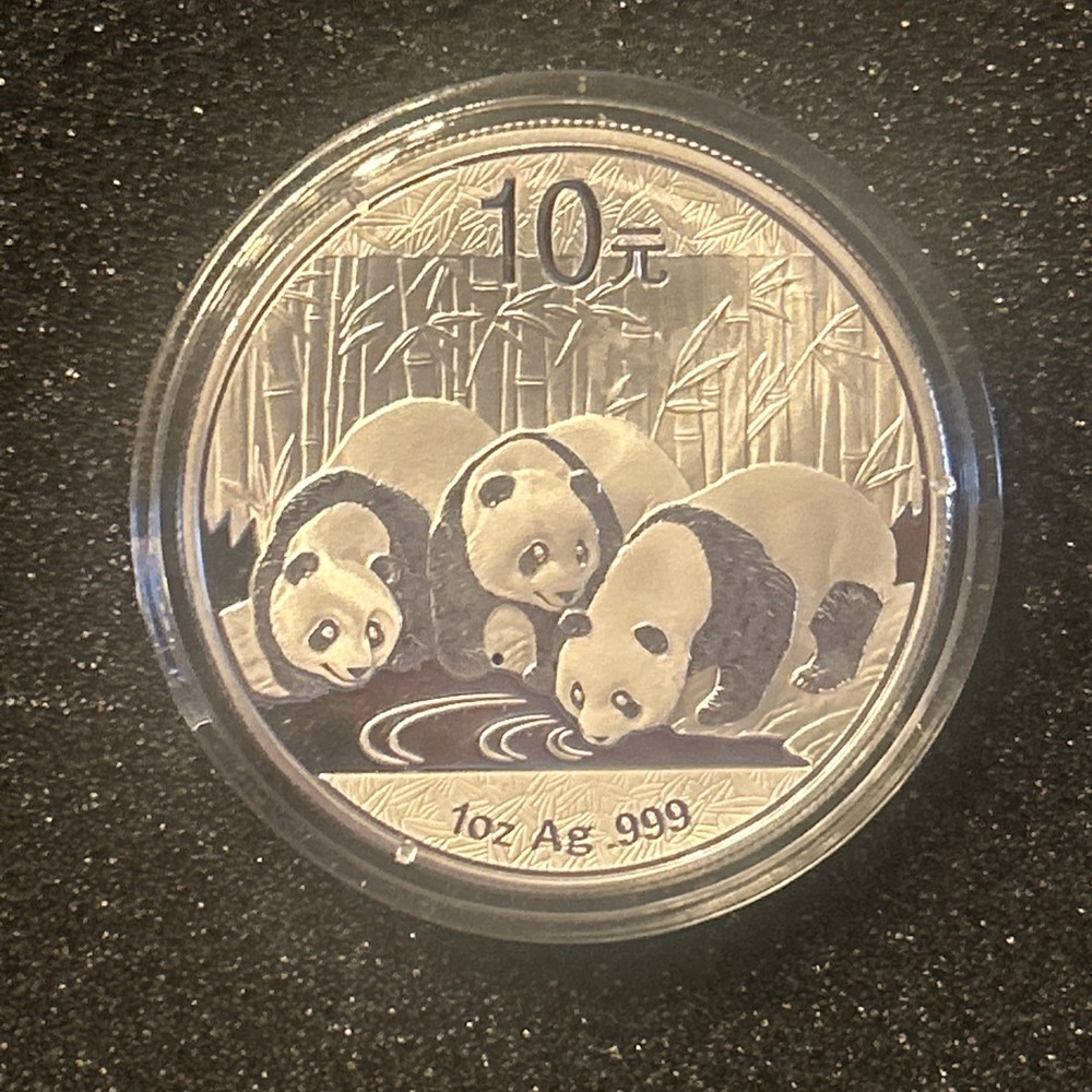 2013 China Silver Panda 1 oz .999 Fine Silver In Capsule