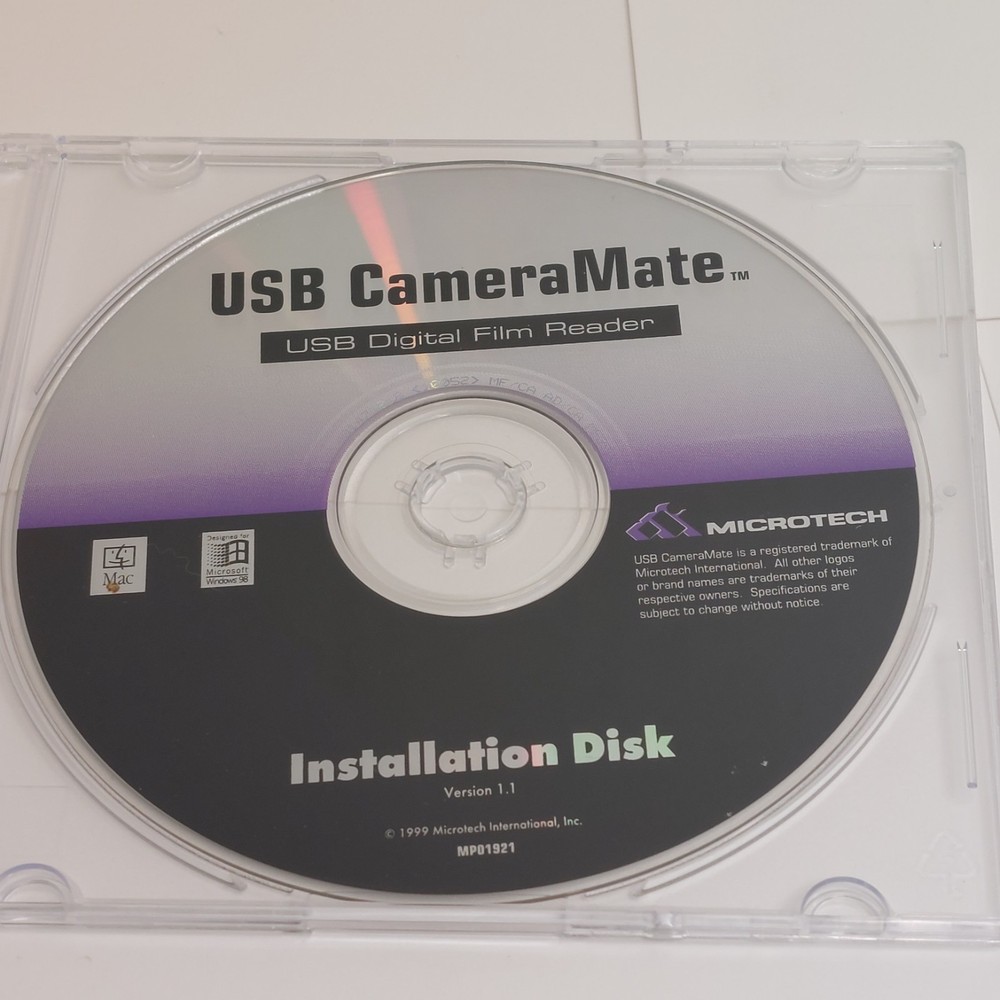 Microtech USB CameraMate Installation Disc v1.1 Mac & Windows 98 Driver CD 1999