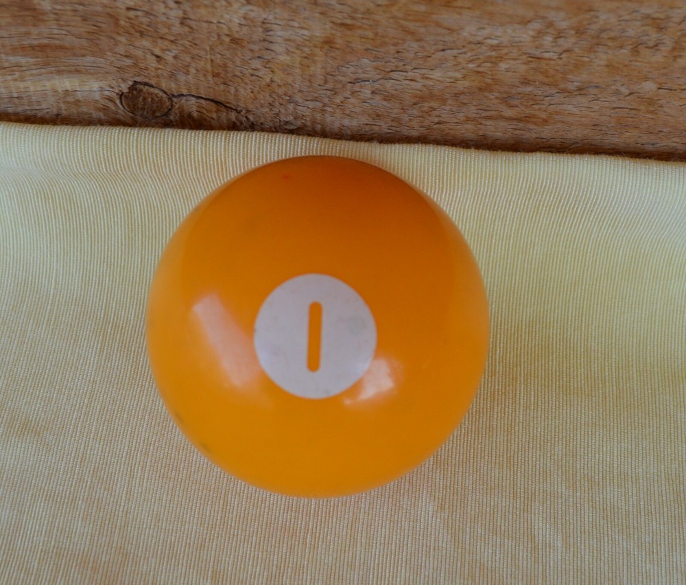 Vintage Pool Ball No. 1 Solid Yellow Replacement Re-purpose