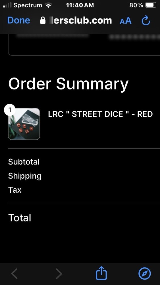 LOW ROLLERS CLUB LRC STREET DICE - RED