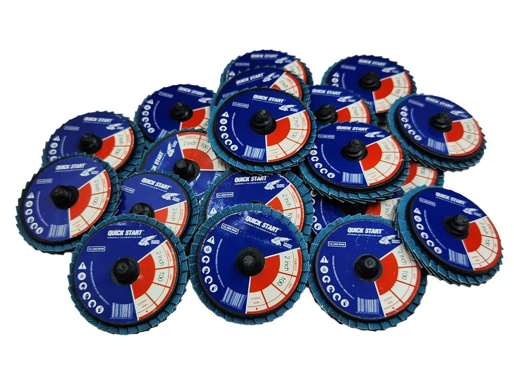 20 Pack - 3" Mini Flap Discs Quick Change Sanding Disc- 100 Grit