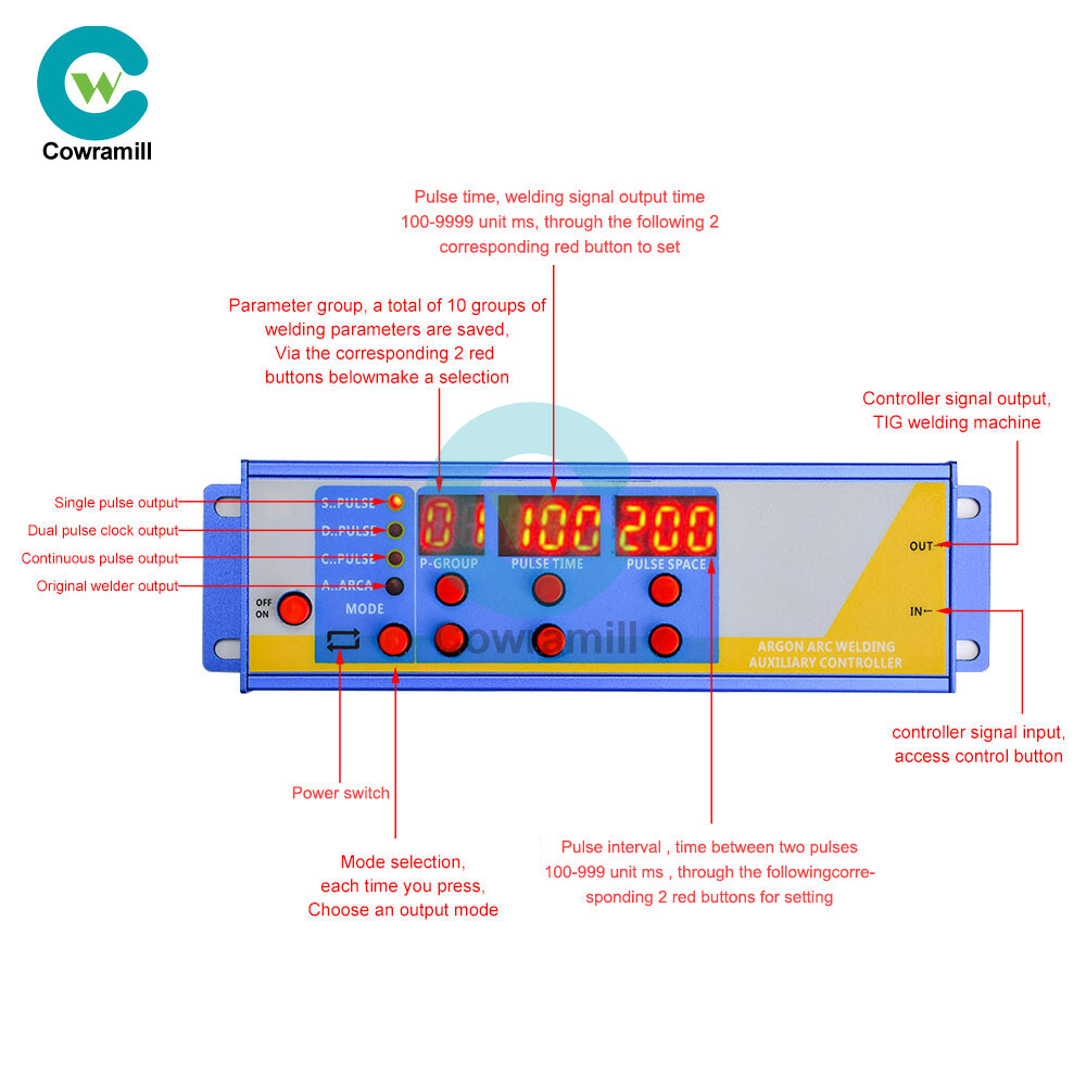 Argon Arc Welding Retrofit Cold Welder Controller Machine Pulse Control Module