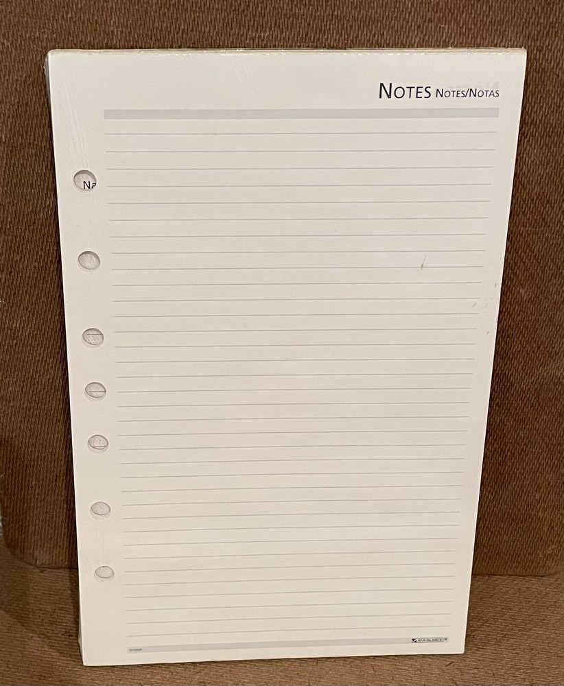 At A Glance Lined Note Pad, 5 1/2" x 8 1/2” 30 pages per pad 7 Ring NEW