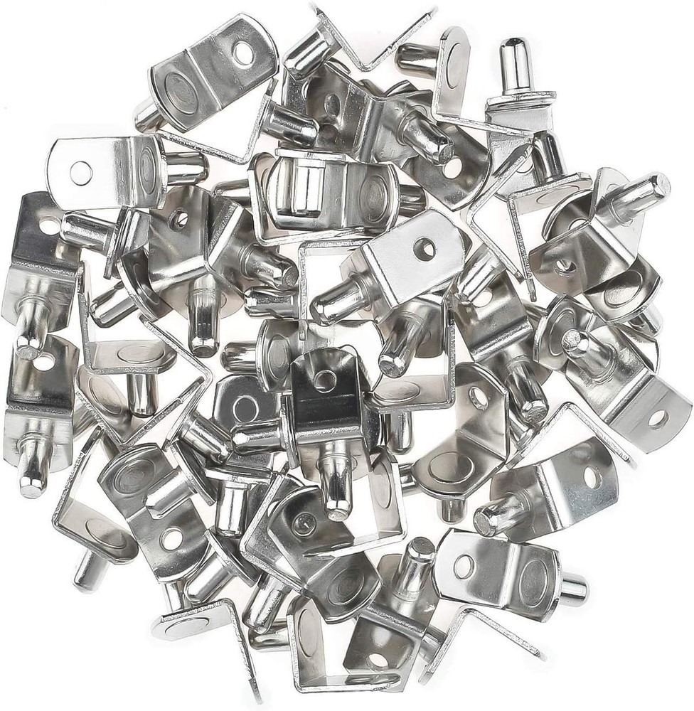 40 Pack L-Shaped Shelf Pins - Secure Support for Cabinets, Bookcases & Closets