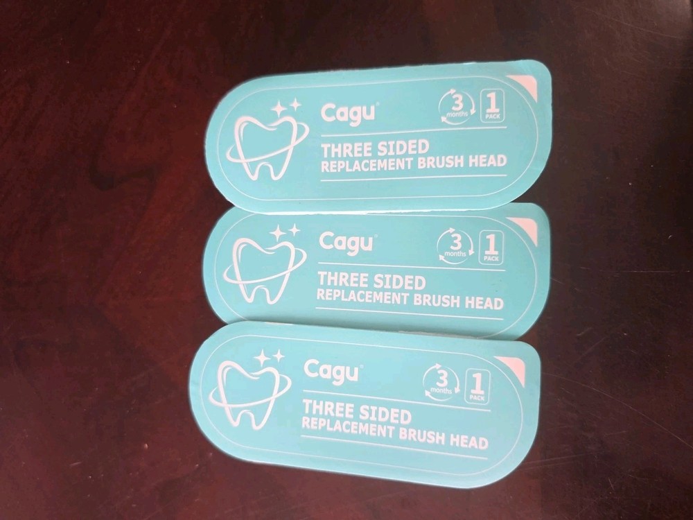 New/Sealed (3) Three Sided Toothbrush Replaceable Brush Head For Special Needs
