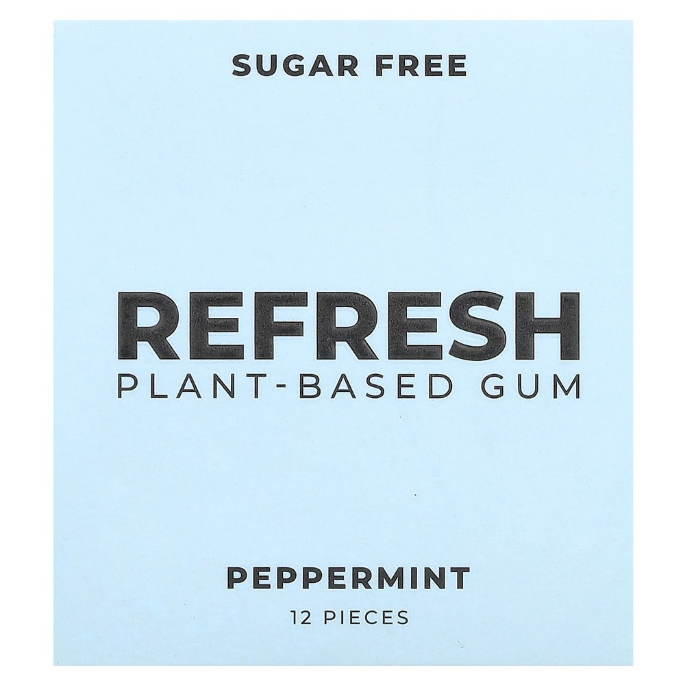 Plant-Based Gum, Peppermint, 12 Pieces