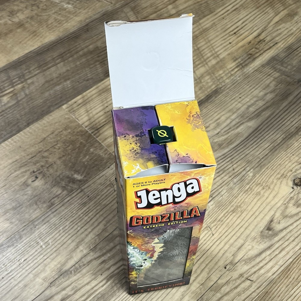 Jenga Godzilla Extreme Edition ~ Missing One Block ~ Loading tray ~ VG Condition