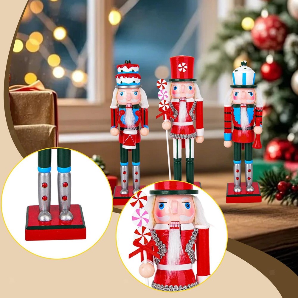 Christmas Nutcracker Display Xmas Decoration for Thanksgiving Table Desktop