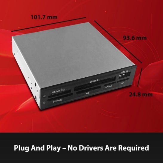 Vantec UGT-CR940 USB 3.0 Multi-LUN Memory Internal Card Reader