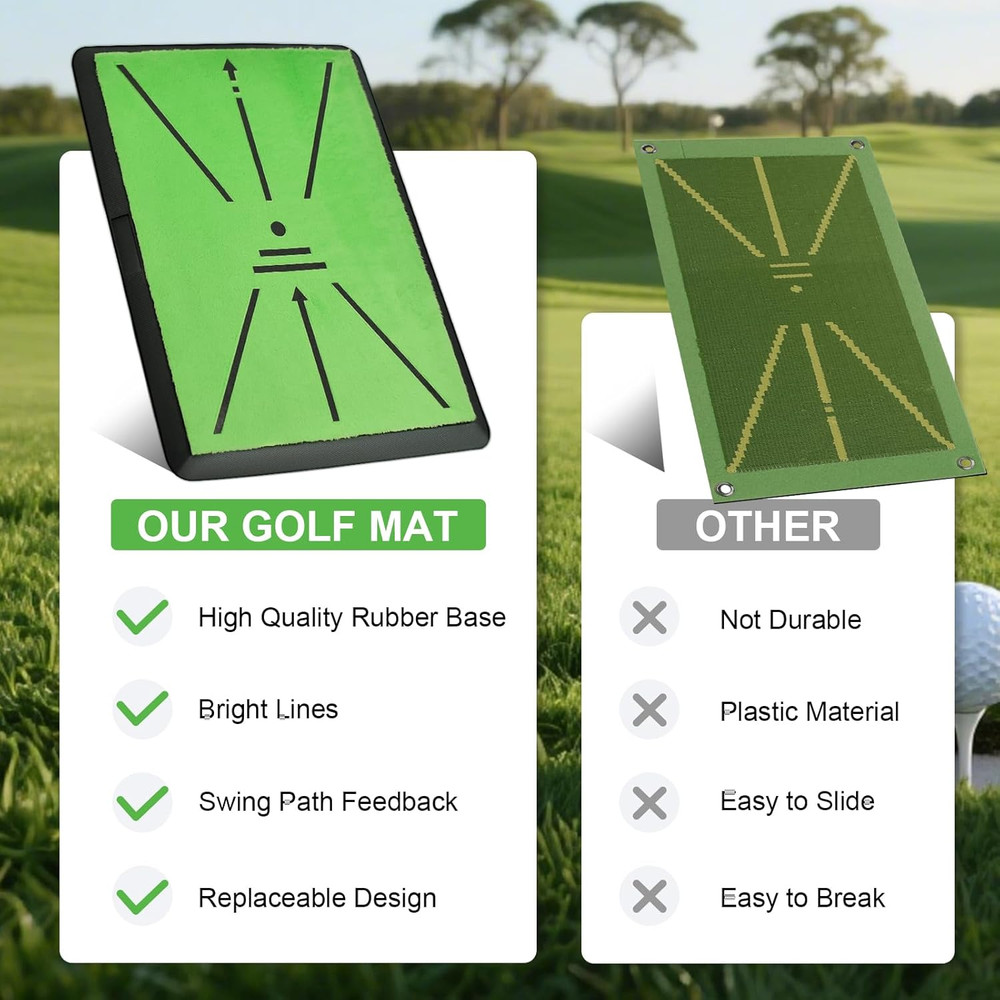 Golf Hitting Mat Extra Replaceable Golf Practice Mat for Swing Path Detection
