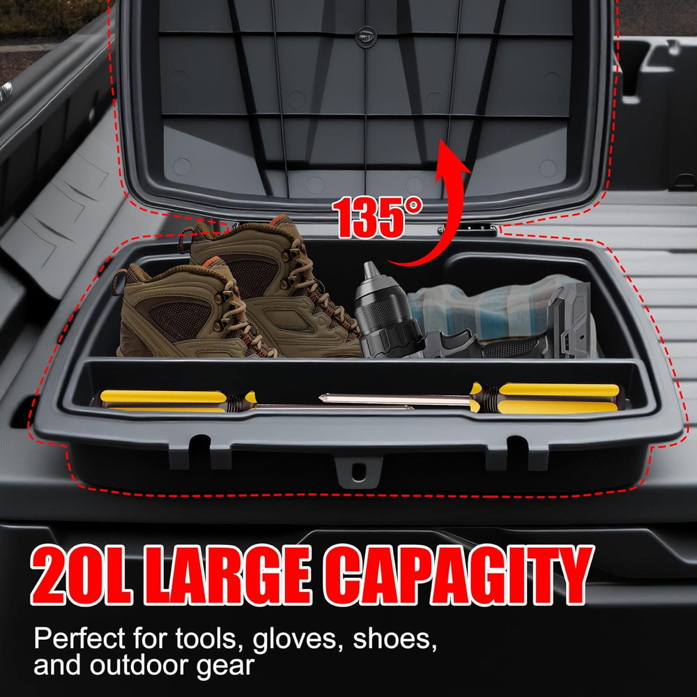 20L Waterproof UTV Cargo Box for Can-Am Defender/Commander with Tool Tray