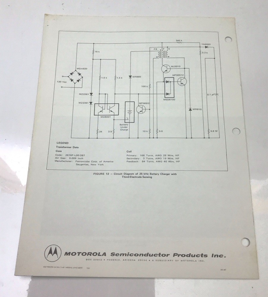 motorola semiconductor Application Notes Lot Of 3 / Vintage Engineering Docs