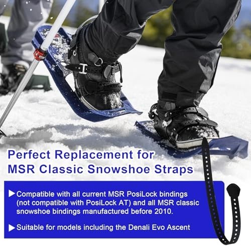 Sturdy Snowshoe Bindings Replacement Kit - Compatible with MSR Classic Straps, 6
