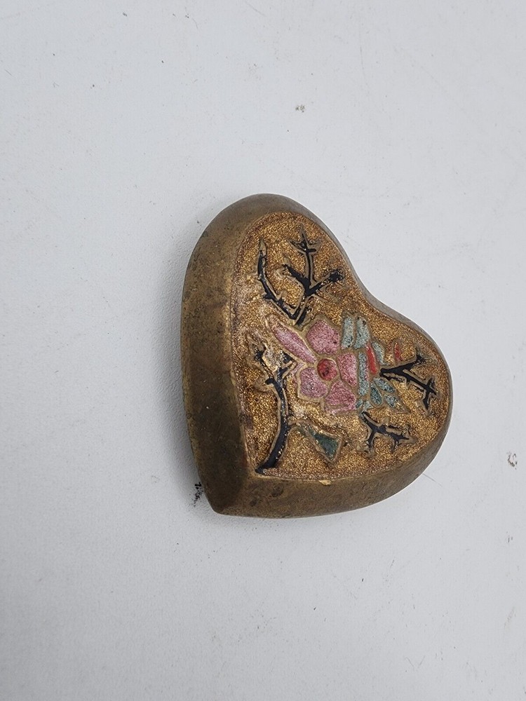 Small Brass heart trinket 2”
