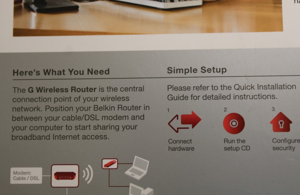 Belkin WIRELESS ROUTER w Instructions and Original Box