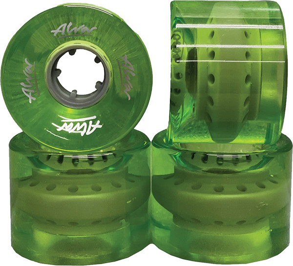 ALVA CRUISER 60MM 83A CLEAR GREEN WHEELS SET