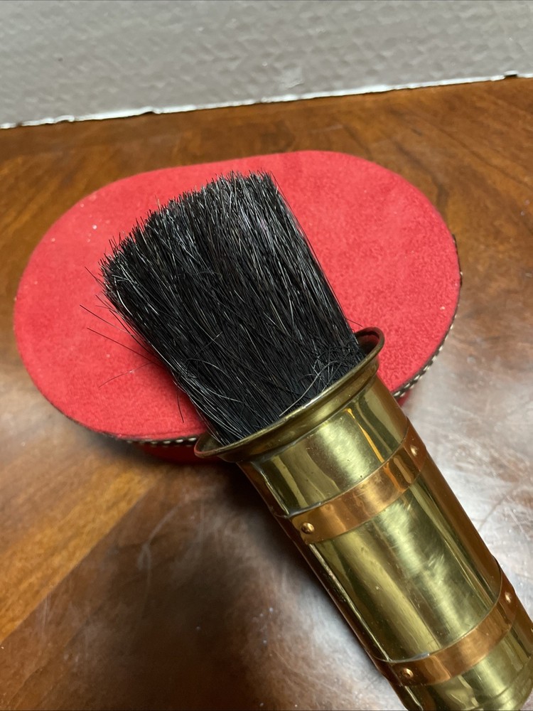 Antique Brass Retractable Fireplace Brush