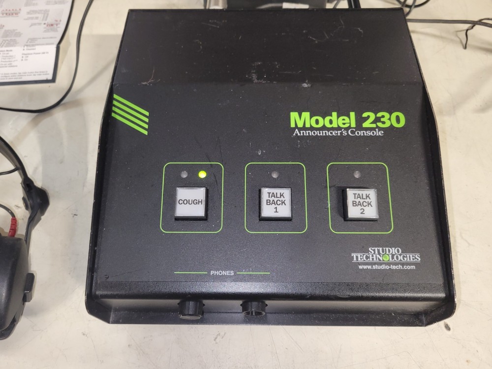 Studio Technologies Model 230 Announcer's Console w Sennheiser HMD 25-1 Headset