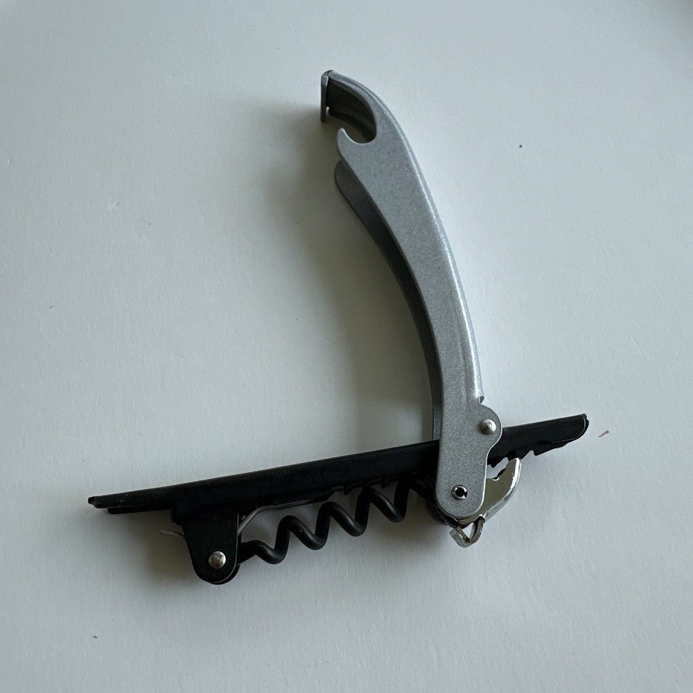 Euro-Pull Double-Hinged Wine Corkscrew & Bottle Opener Lemon Knife Europull
