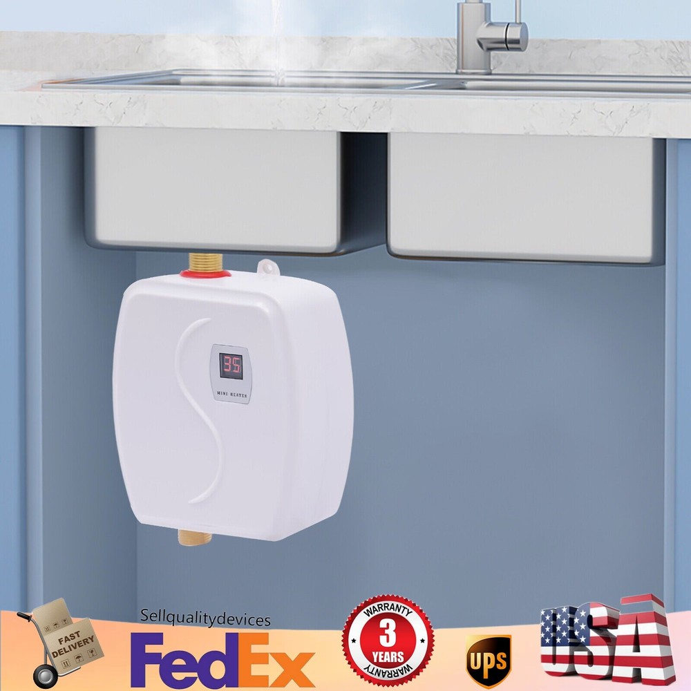 Instant Hot Water Heater Electric Tankless On Demand House Sink LCD
