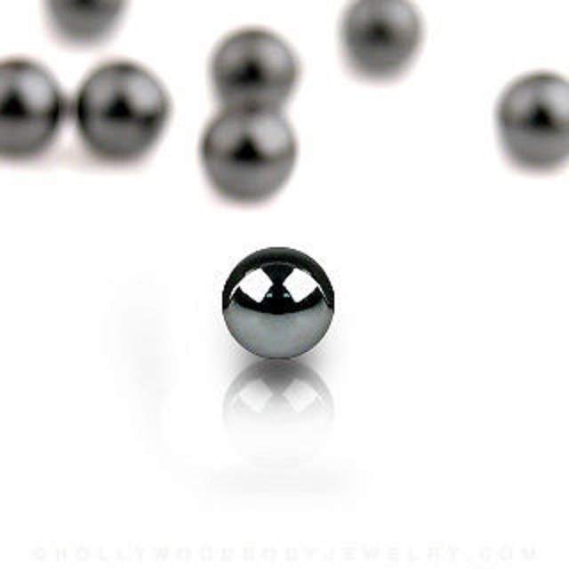 Dimpled Hematite Replacement Captive Bead Ball 3mm 4mm 5mm Hematite Captive Bead