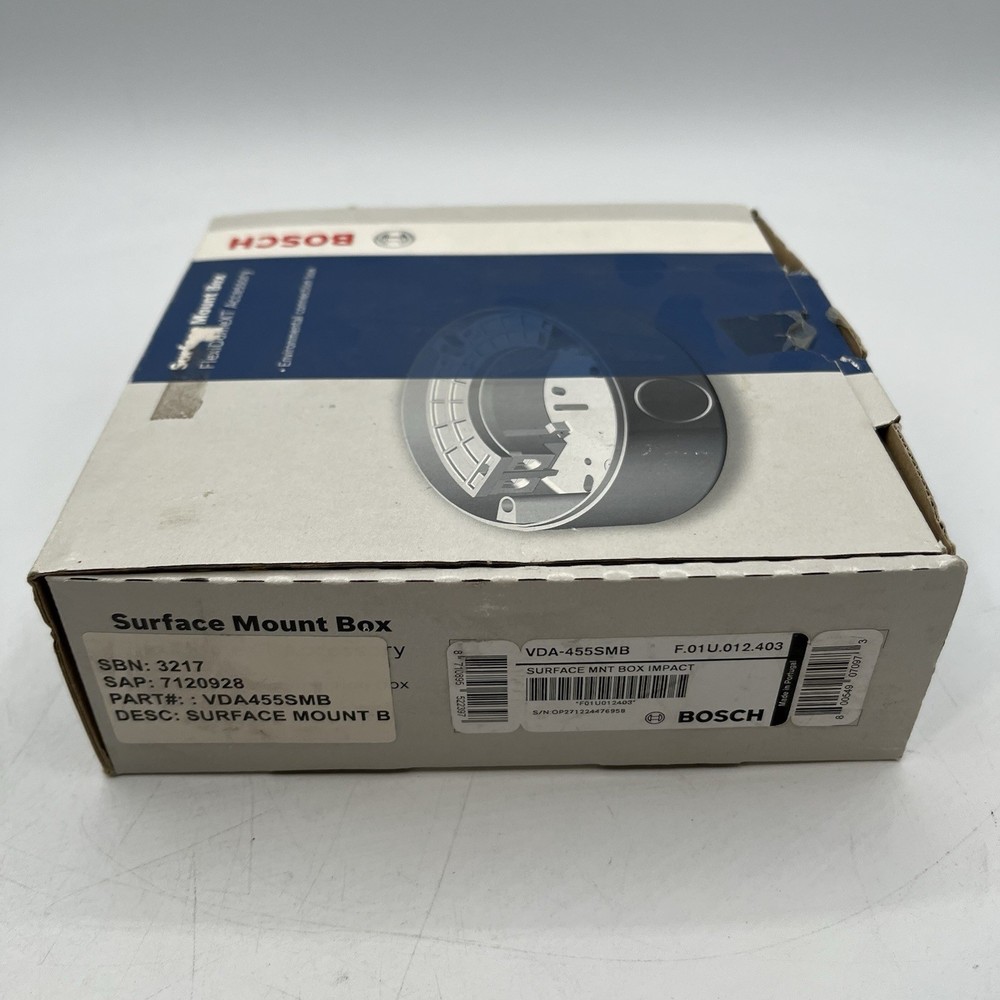 NEW!! Bosch Surface Mounting Box Impact FlexDomeXT Accessory - VDA-455SMB