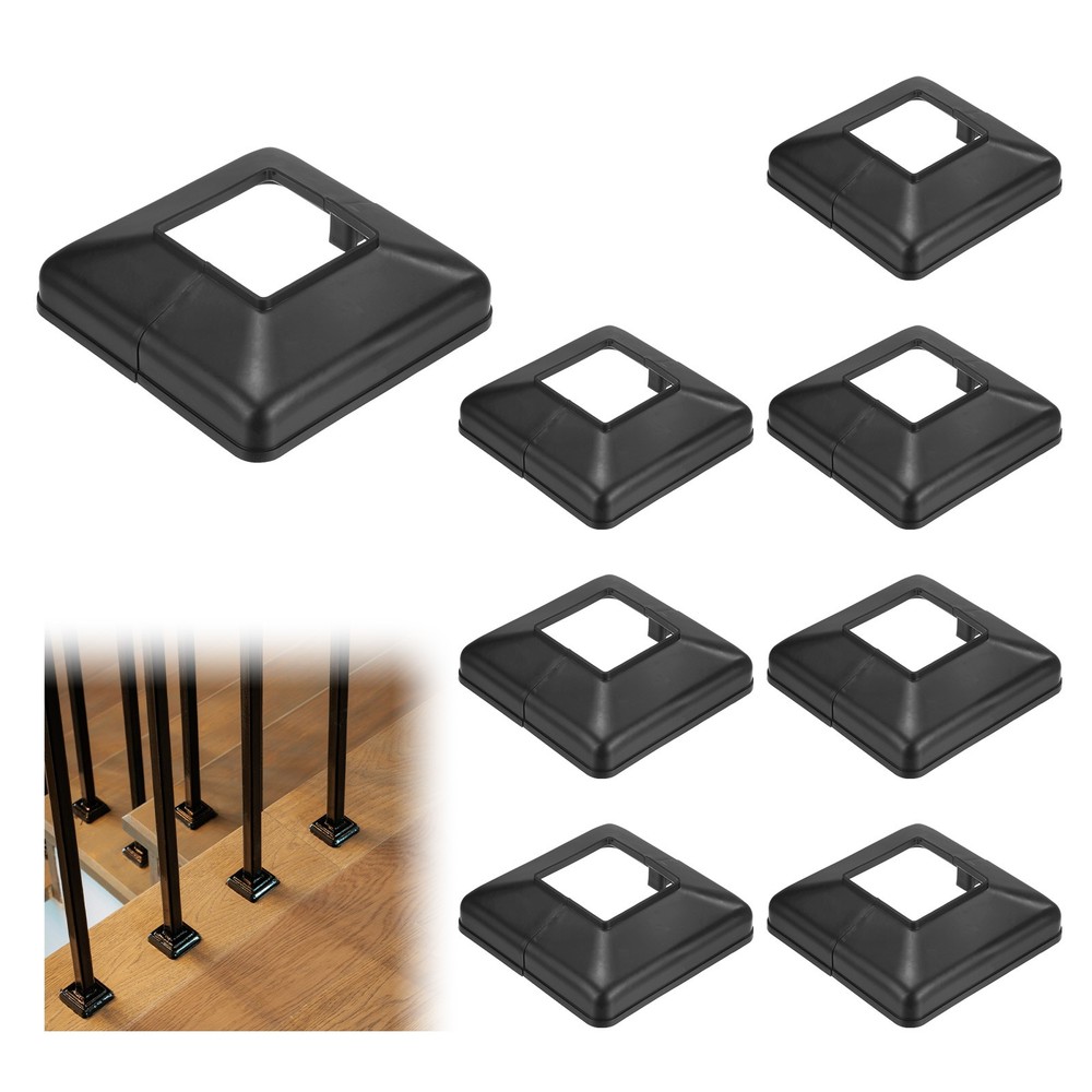 8-Pack Post Base Cover, Internal 2"x 2" PVC Post Skirt Split Type for Railing
