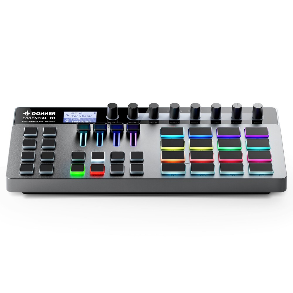 Donner Essential D1 Performance Beat Machine Step Sequencer Finger Drum Machine