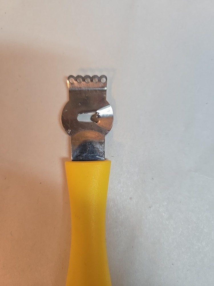 Citrus Zester Bar Tool; Yellow Handle