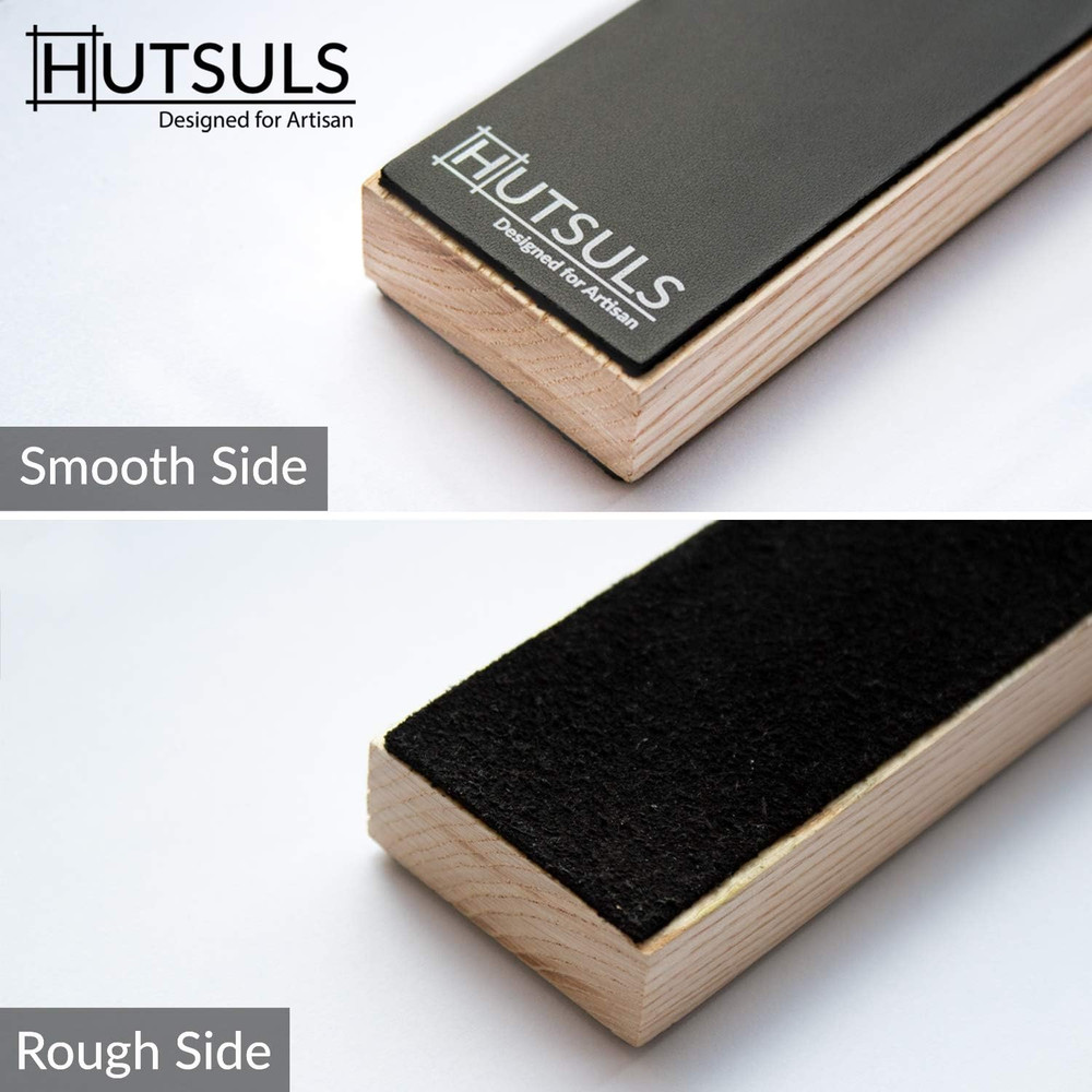 Double Sided Leather Strop Paddle Kit - Get Razor-Sharp Edges, Ergonomic Handle,