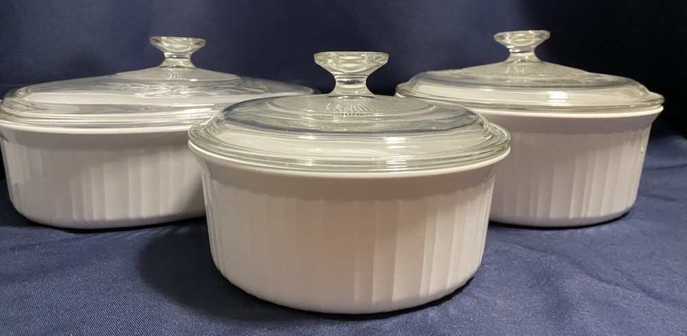 CorningWare Creations 3 Piece Barking Dish Set With Lids
