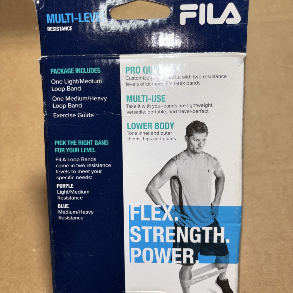 FILA Multi Level Resistance 2 Loop Bands Blue/Purple