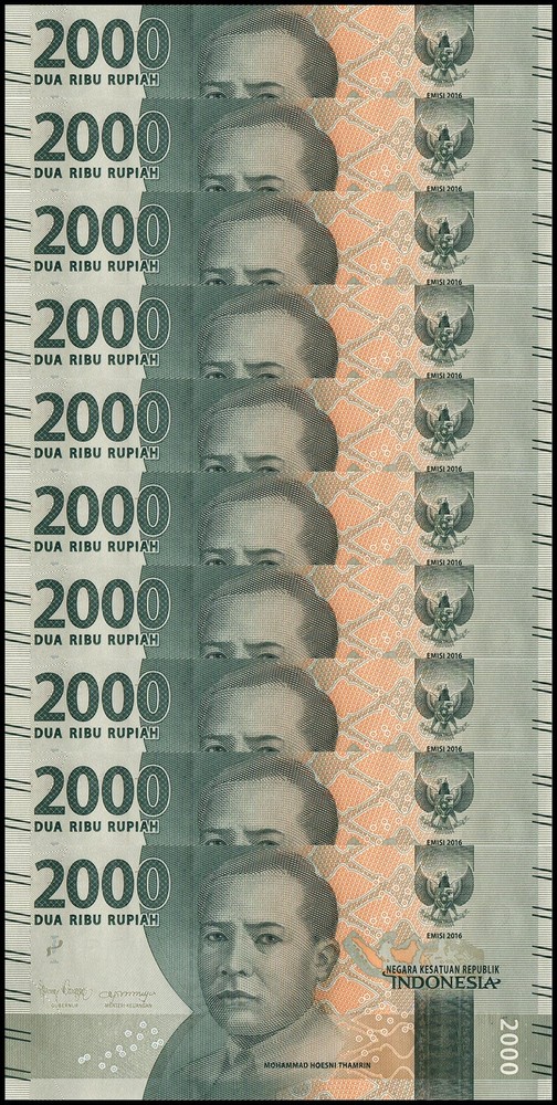 Indonesia 2000 Rupiah, 2018, P-155c.2, UNC X 10 PCS