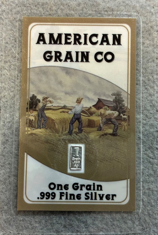1 Grain Pure .999 Silver Bar In Assay Card