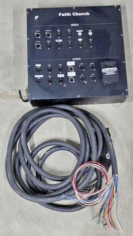 Custom Made Video/ Audio Connection Panel Description with Snake Cable Tested
