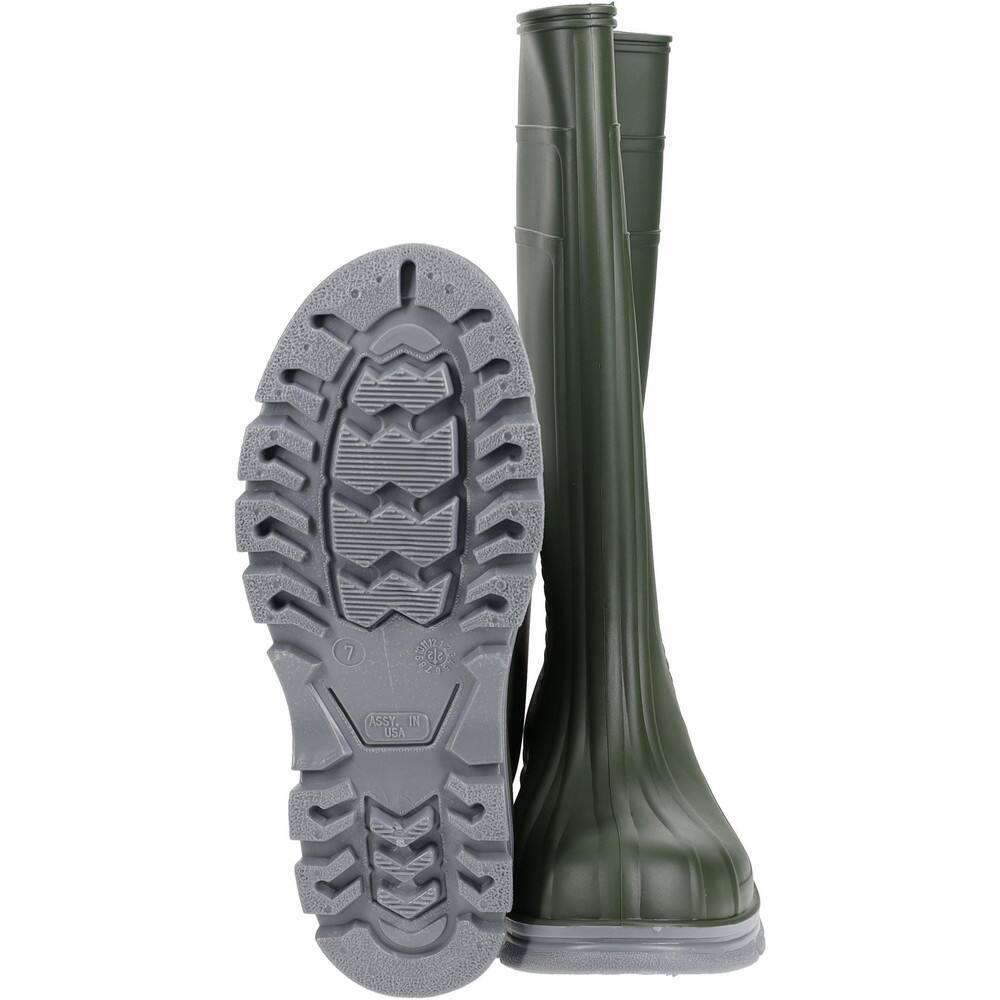 PRO-SAFE Unisex Size 7 Medium Width Steel Work Boot Green, PVC Blend Upper, 1...