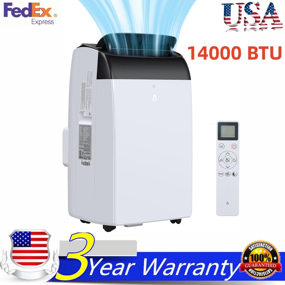 14,000 BTU Air Conditioners 3-IN-1 Quiet AC Unit with Remote Control Sleep Mode