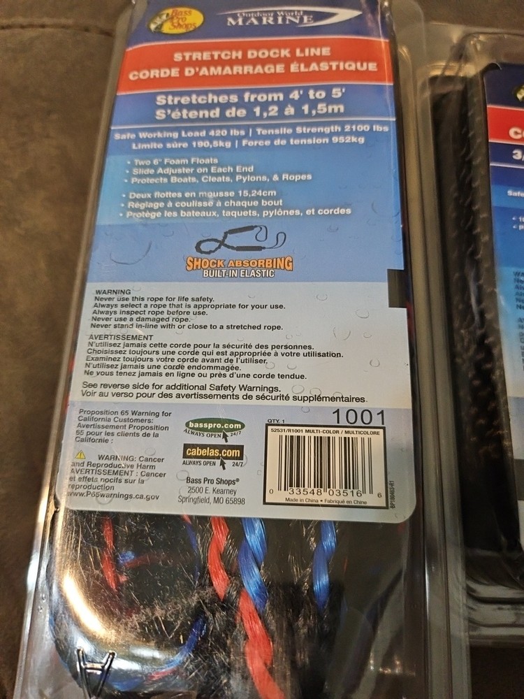 Stretch Dock Line & Floating Dock Line Solid Braid Bass Pro Shop NEW SEALED