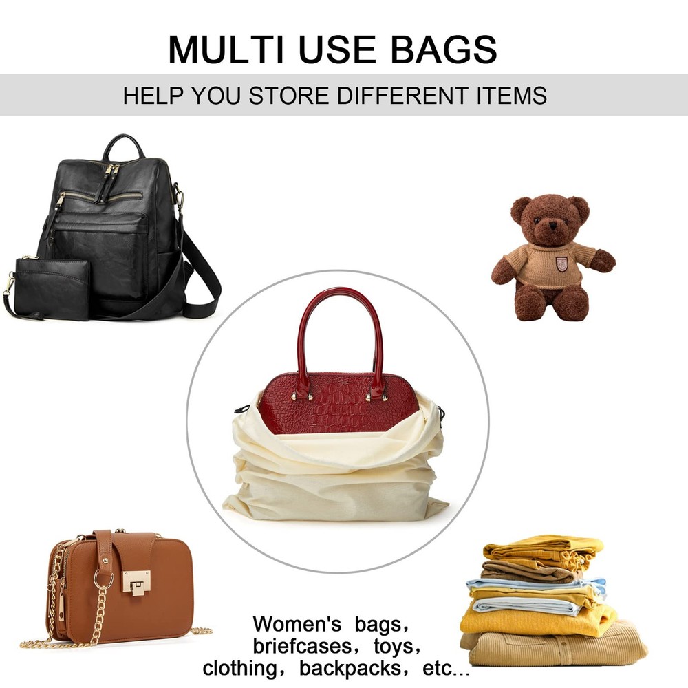 Dustproof Storage Bags with Drawstring Closure, 2-Piece Set – Multi-Purpose P...
