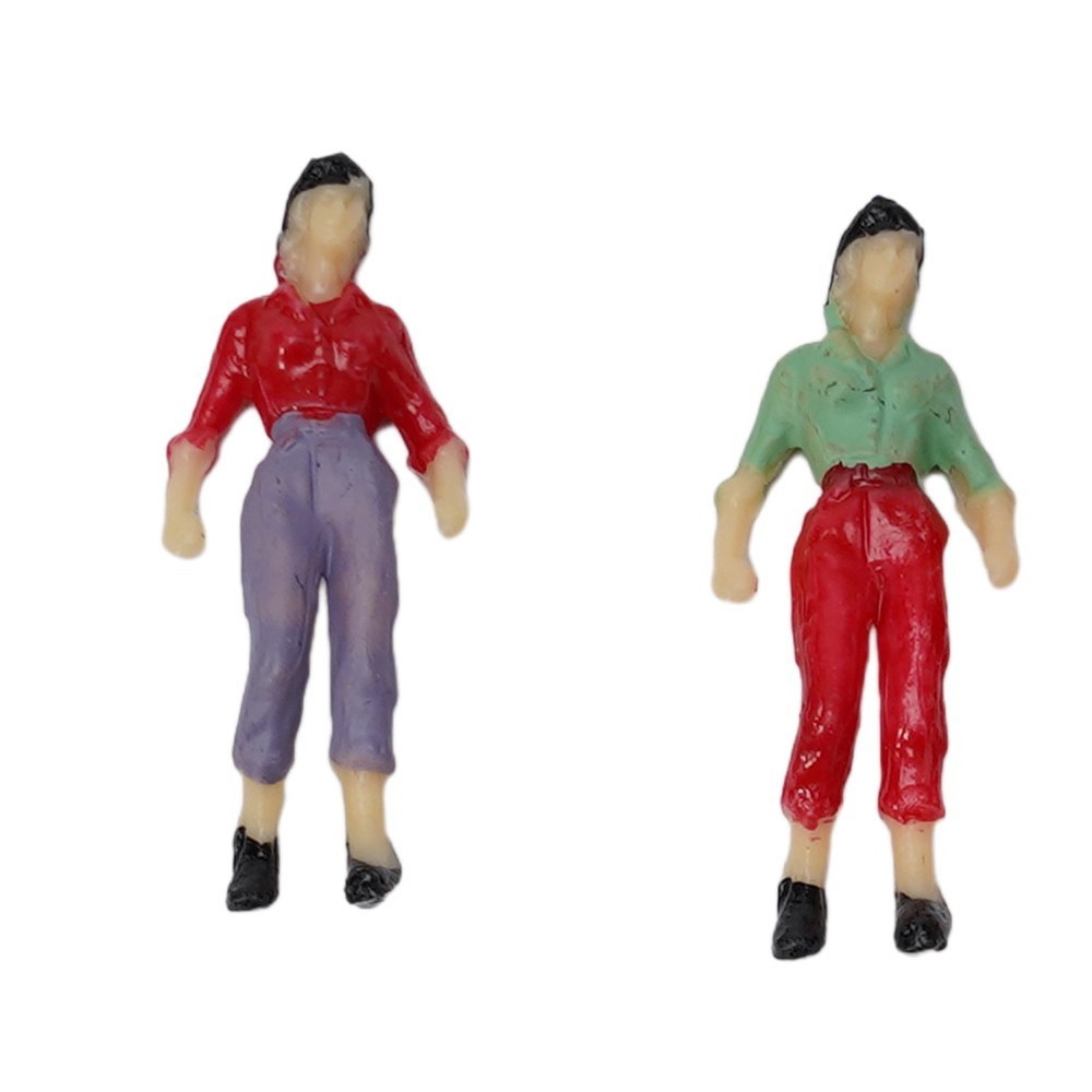Painted Figures Model Sand Table Beautiful Multicolor Passenger People