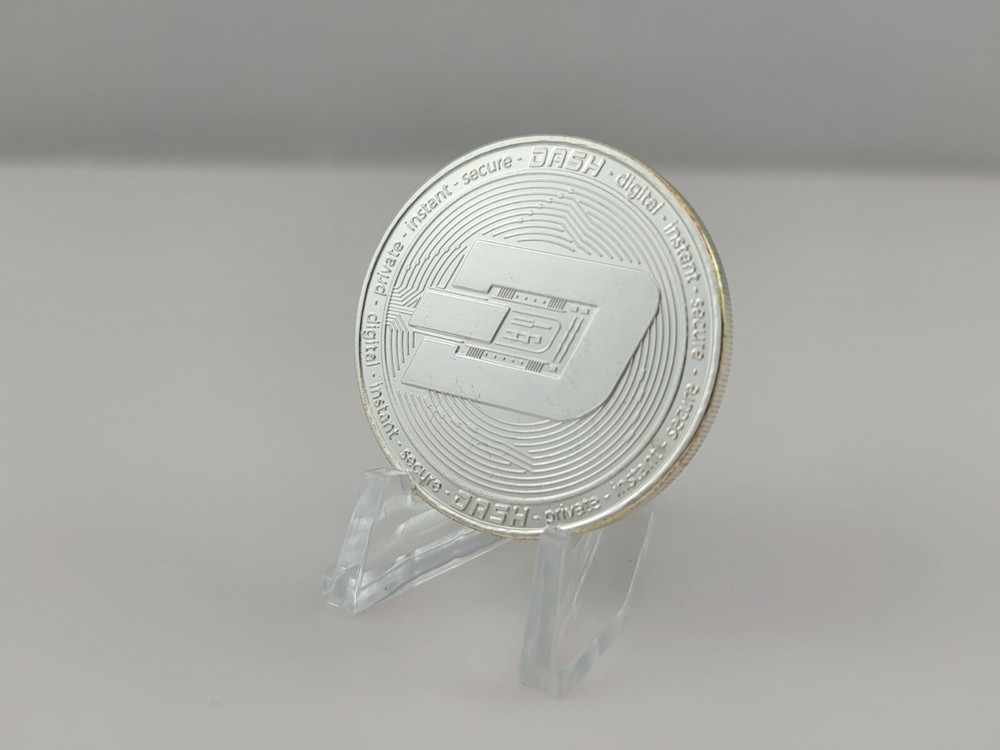 Crypto DASH Silver Tone Coin Token
