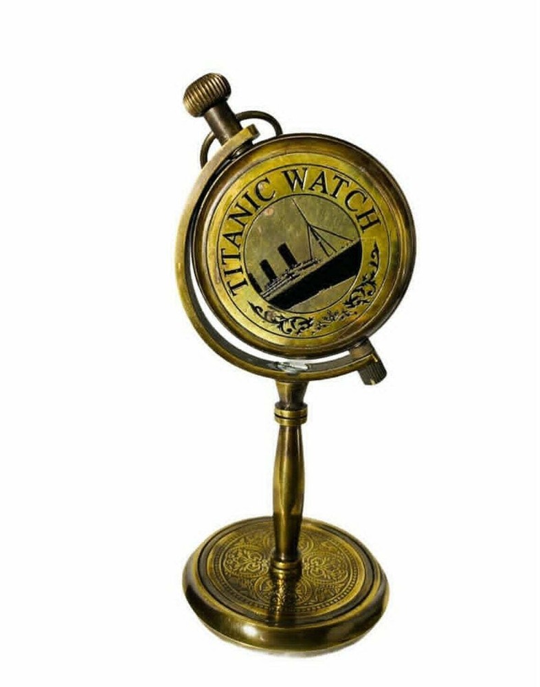Nautical Antique Ship Desk Clock Solid Brass Maritime Table Clock Office Décor