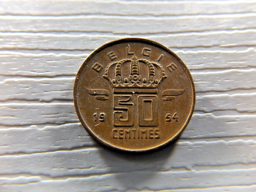 BELGIUM 1954 50 Centimes #1d